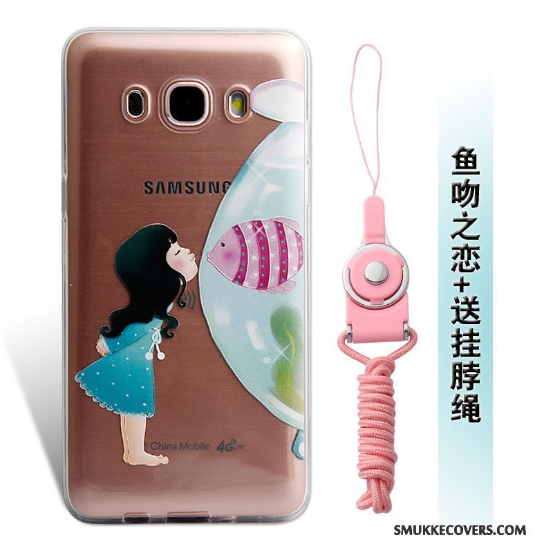 Etui Samsung Galaxy J5 2016 Blød Telefongul, Cover Samsung Galaxy J5 2016 Relief Hængende Ornamenter