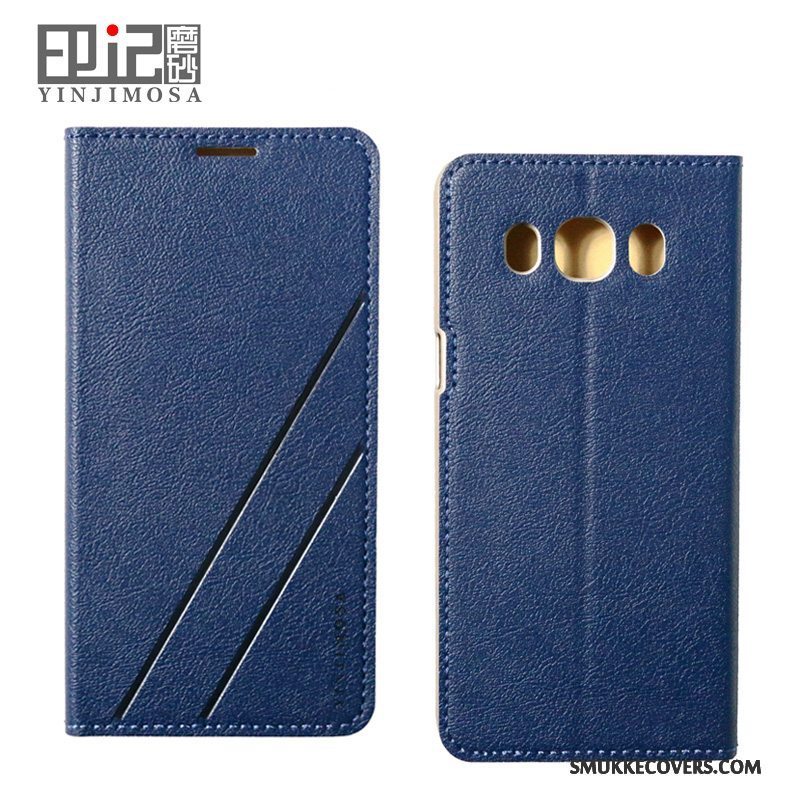 Etui Samsung Galaxy J5 2016 Folio Cyan Telefon, Cover Samsung Galaxy J5 2016 Læder