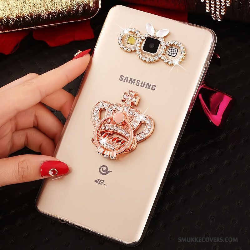 Etui Samsung Galaxy J5 2016 Silikone Guld Ring, Cover Samsung Galaxy J5 2016 Beskyttelse