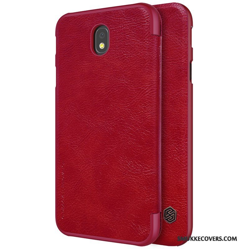 Etui Samsung Galaxy J5 2017 Beskyttelse Gul Business, Cover Samsung Galaxy J5 2017 Læder Kort Guld