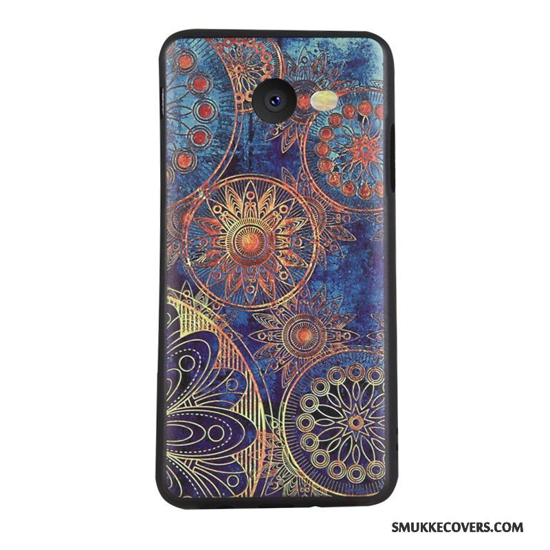 Etui Samsung Galaxy J5 2017 Blød Trend Telefon, Cover Samsung Galaxy J5 2017 Cartoon Blå Business