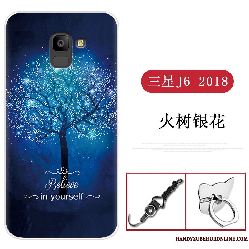 Etui Samsung Galaxy J6 Blød Telefonsort, Cover Samsung Galaxy J6 Beskyttelse Anti-fald