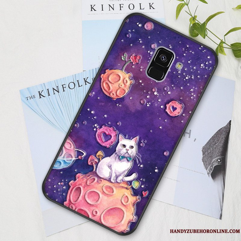 Etui Samsung Galaxy J6 Cartoon Elskeren Smuk, Cover Samsung Galaxy J6 Kreativ Anti-fald Blå