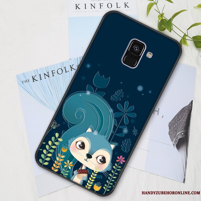 Etui Samsung Galaxy J6 Cartoon Elskeren Smuk, Cover Samsung Galaxy J6 Kreativ Anti-fald Blå