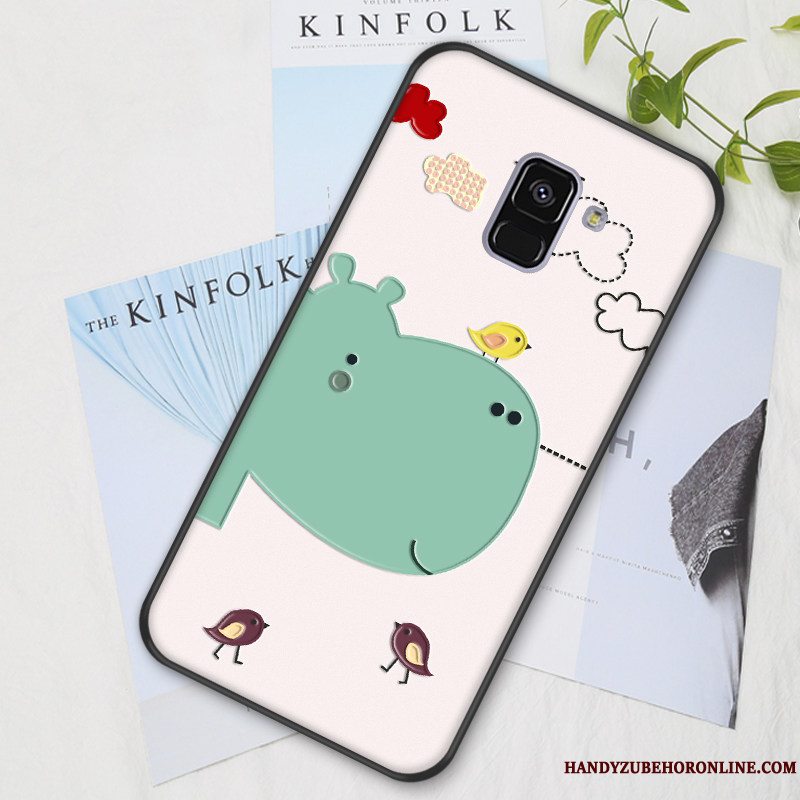 Etui Samsung Galaxy J6 Cartoon Elskeren Smuk, Cover Samsung Galaxy J6 Kreativ Anti-fald Blå