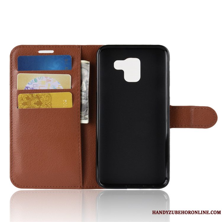 Etui Samsung Galaxy J6 Læder Sort, Cover Samsung Galaxy J6 Tegnebog