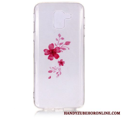 Etui Samsung Galaxy J6 Silikone Telefonhængende Ornamenter, Cover Samsung Galaxy J6 Tasker Anti-fald