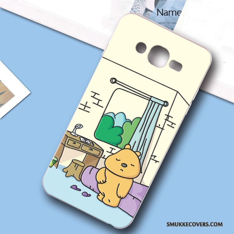 Etui Samsung Galaxy J7 2015 Cartoon Anti-fald Telefon, Cover Samsung Galaxy J7 2015 Blød Hård Lyseblå