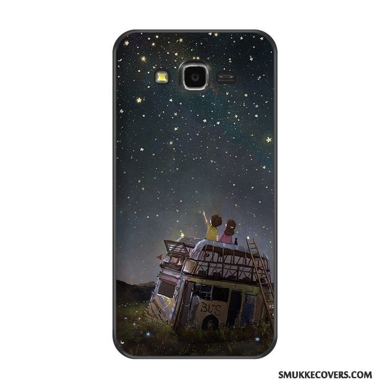 Etui Samsung Galaxy J7 2015 Cartoon Trend Anti-fald, Cover Samsung Galaxy J7 2015 Blød Telefonhård