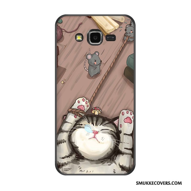 Etui Samsung Galaxy J7 2015 Cartoon Trend Anti-fald, Cover Samsung Galaxy J7 2015 Blød Telefonhård