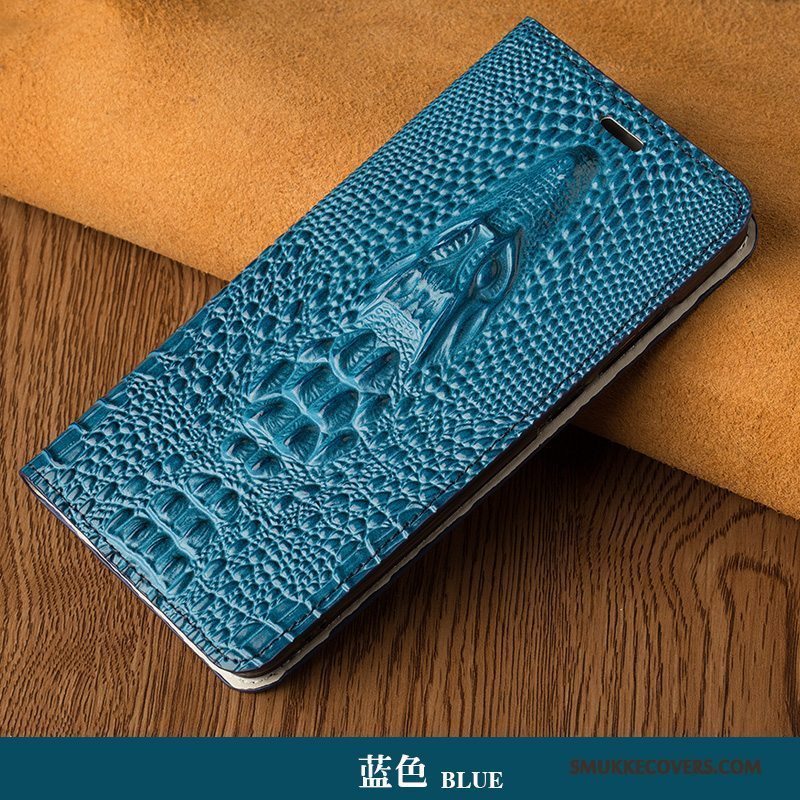 Etui Samsung Galaxy J7 2015 Læder Mørkeblå High End, Cover Samsung Galaxy J7 2015 Beskyttelse Af Personlighed Telefon