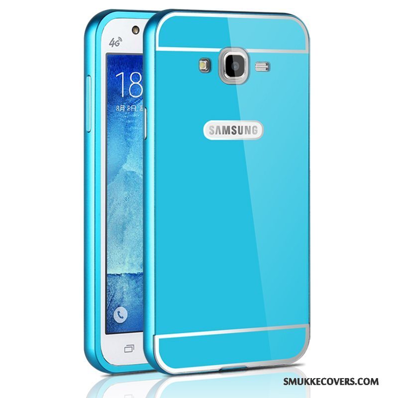 Etui Samsung Galaxy J7 2015 Metal Telefonramme, Cover Samsung Galaxy J7 2015 Rød Hård