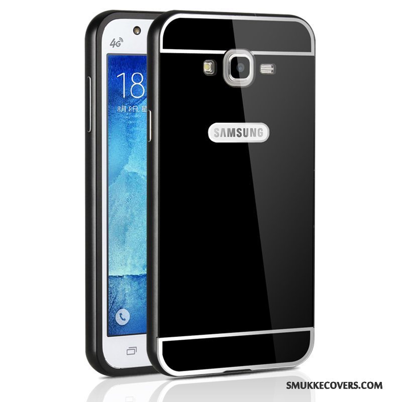 Etui Samsung Galaxy J7 2015 Metal Telefonramme, Cover Samsung Galaxy J7 2015 Rød Hård