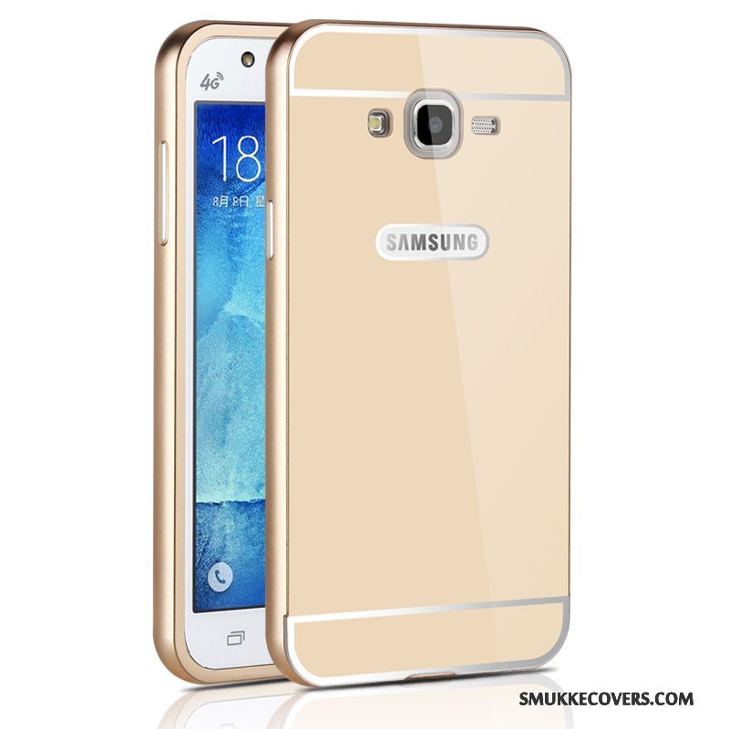 Etui Samsung Galaxy J7 2015 Metal Telefonramme, Cover Samsung Galaxy J7 2015 Rød Hård