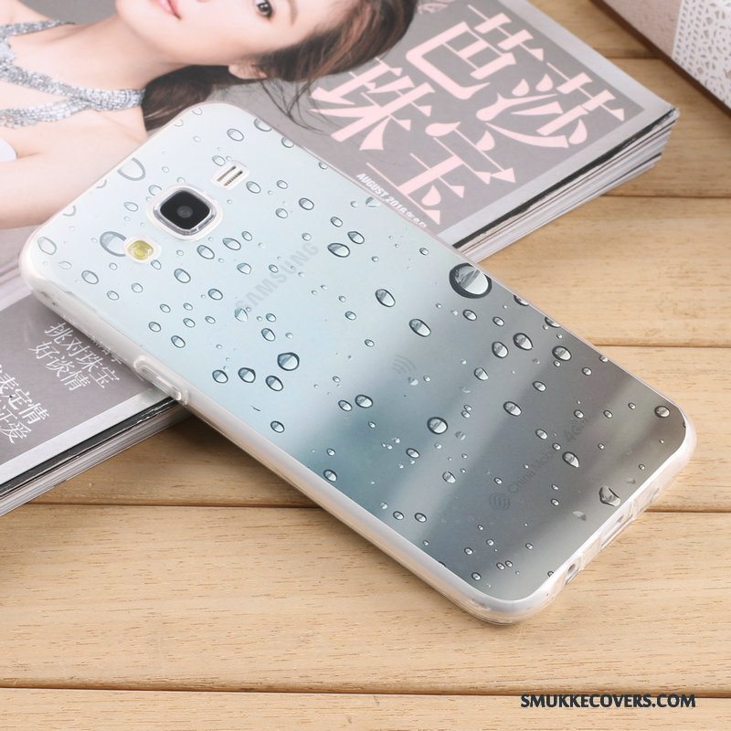Etui Samsung Galaxy J7 2015 Silikone Anti-fald Lyse, Cover Samsung Galaxy J7 2015 Tasker Trend Lilla