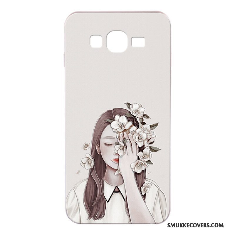 Etui Samsung Galaxy J7 2015 Silikone Hvid Hård, Cover Samsung Galaxy J7 2015 Beskyttelse Telefonanti-fald