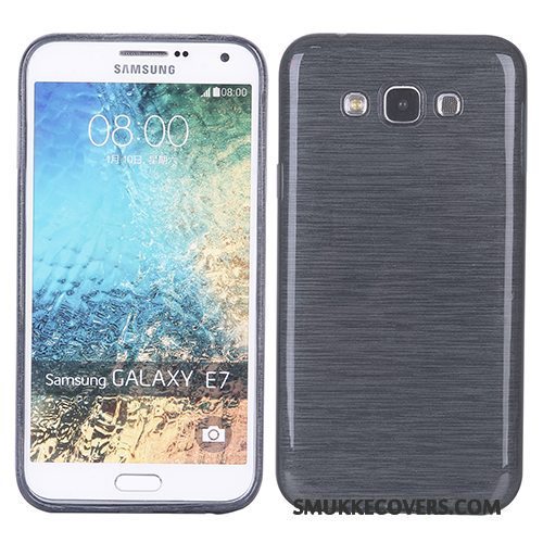 Etui Samsung Galaxy J7 2015 Silikone Silke Telefon, Cover Samsung Galaxy J7 2015 Tasker Lyserød