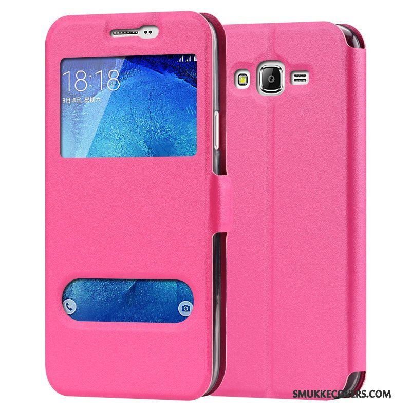 Etui Samsung Galaxy J7 2015 Tasker Blå Telefon, Cover Samsung Galaxy J7 2015 Læder