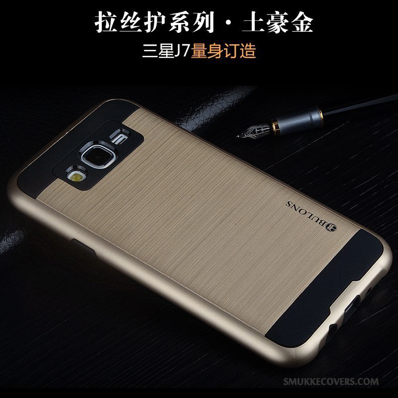 Etui Samsung Galaxy J7 2015 Tasker Rød Anti-fald, Cover Samsung Galaxy J7 2015 Beskyttelse Telefontrend