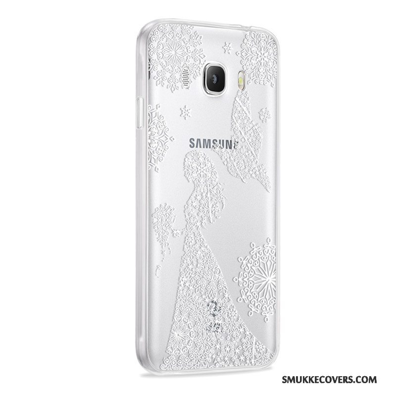 Etui Samsung Galaxy J7 2016 Blød Anti-fald Lyserød, Cover Samsung Galaxy J7 2016 Beskyttelse Telefongrå