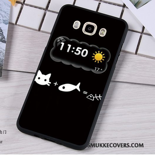 Etui Samsung Galaxy J7 2016 Blød Anti-fald Trend, Cover Samsung Galaxy J7 2016 Silikone Mørkeblå Telefon