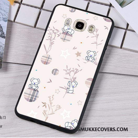 Etui Samsung Galaxy J7 2016 Cartoon Telefonny, Cover Samsung Galaxy J7 2016 Silikone Rød