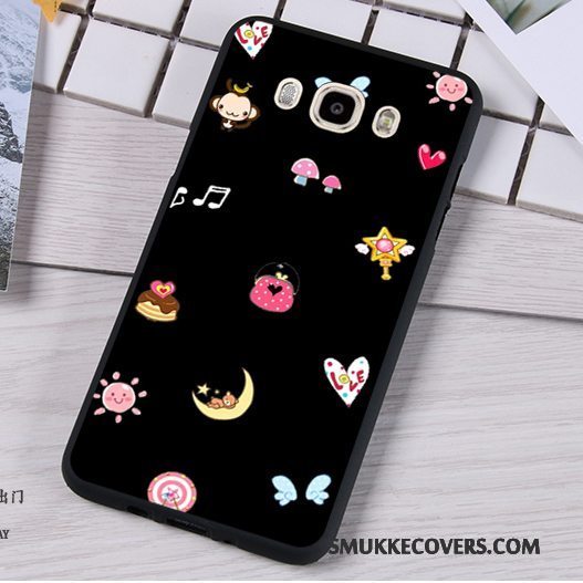 Etui Samsung Galaxy J7 2016 Cartoon Telefonny, Cover Samsung Galaxy J7 2016 Silikone Rød