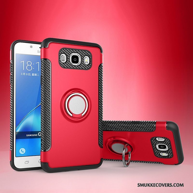 Etui Samsung Galaxy J7 2016 Læder Bil Magnetisk, Cover Samsung Galaxy J7 2016 Support Telefonanti-fald