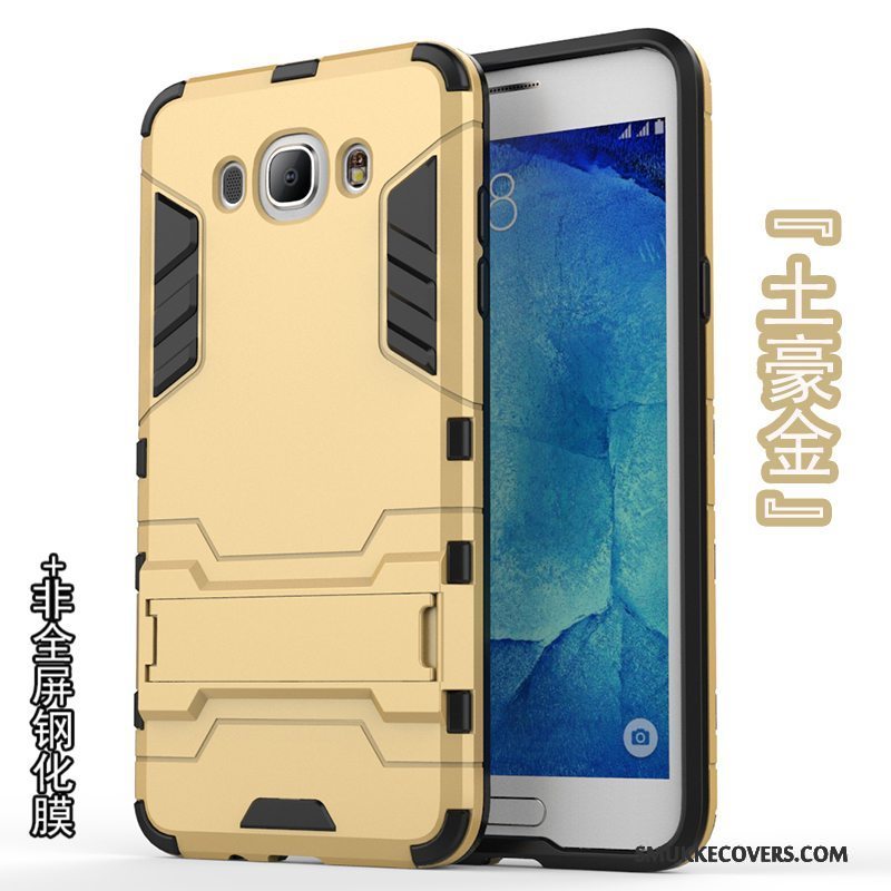 Etui Samsung Galaxy J7 2016 Silikone Anti-fald Sølv, Cover Samsung Galaxy J7 2016 Blød Gennemsigtig Telefon