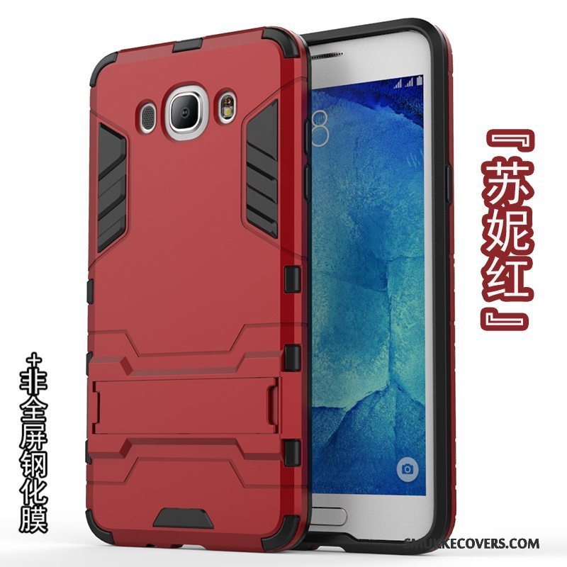 Etui Samsung Galaxy J7 2016 Silikone Anti-fald Sølv, Cover Samsung Galaxy J7 2016 Blød Gennemsigtig Telefon