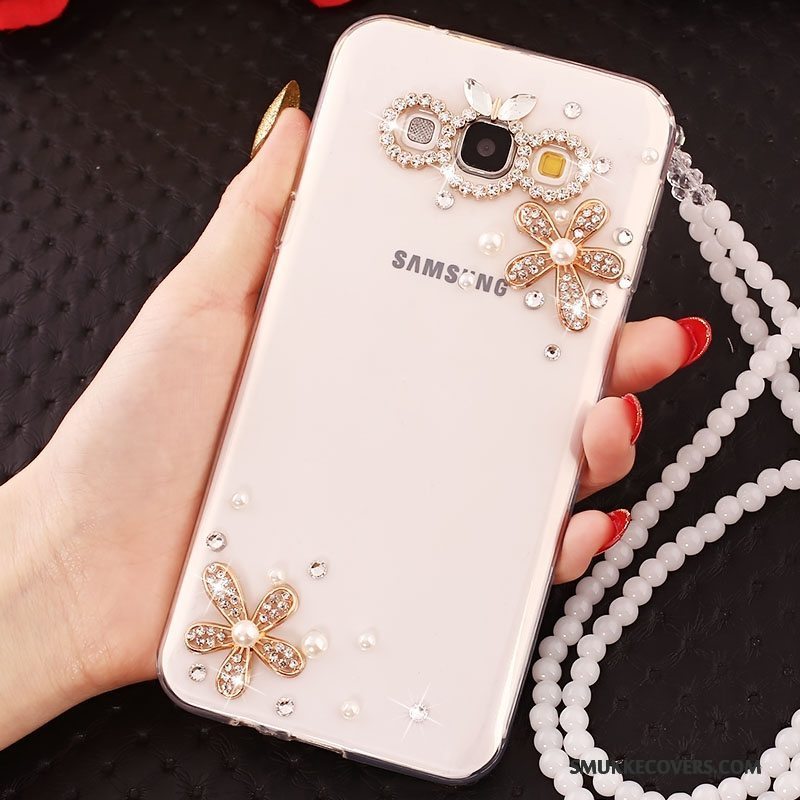 Etui Samsung Galaxy J7 2016 Silikone Hængende Ornamenter Telefon, Cover Samsung Galaxy J7 2016 Farve Anti-fald