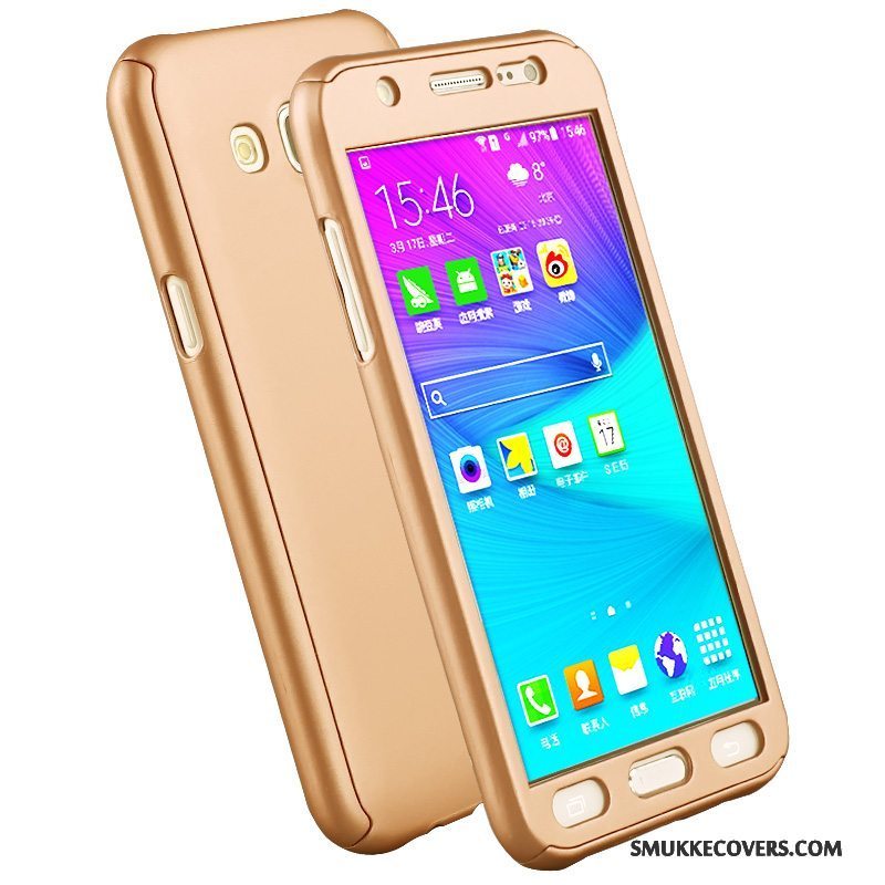 Etui Samsung Galaxy J7 2016 Tasker Anti-fald Guld, Cover Samsung Galaxy J7 2016 Beskyttelse Hård Telefon