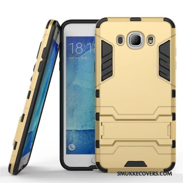 Etui Samsung Galaxy J7 2016 Tasker Trend Telefon, Cover Samsung Galaxy J7 2016 Support Sølv Anti-fald