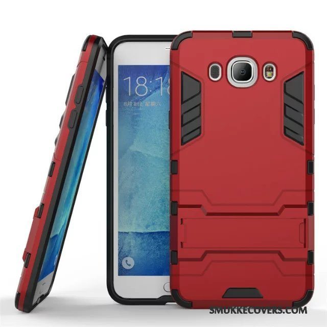 Etui Samsung Galaxy J7 2016 Tasker Trend Telefon, Cover Samsung Galaxy J7 2016 Support Sølv Anti-fald