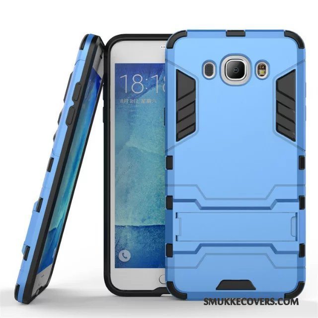 Etui Samsung Galaxy J7 2016 Tasker Trend Telefon, Cover Samsung Galaxy J7 2016 Support Sølv Anti-fald