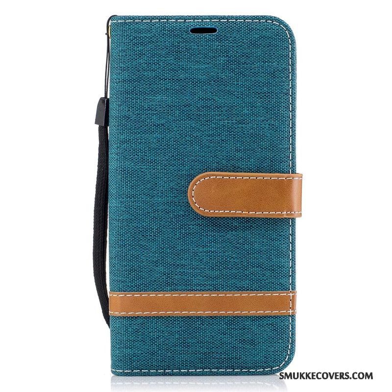 Etui Samsung Galaxy J7 2017 Beskyttelse Denim Rød, Cover Samsung Galaxy J7 2017 Folio