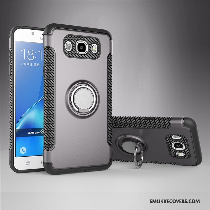 Etui Samsung Galaxy J7 2017 Beskyttelse Rød Anti-fald, Cover Samsung Galaxy J7 2017 Tasker Armour Ring