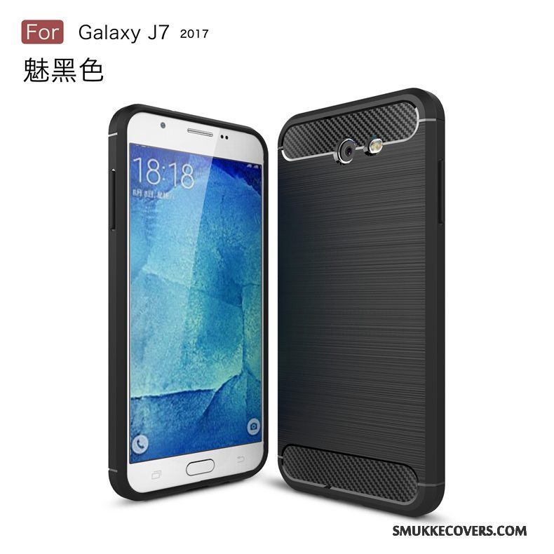 Etui Samsung Galaxy J7 2017 Blød Fiber Silke, Cover Samsung Galaxy J7 2017 Beskyttelse Telefonmønster