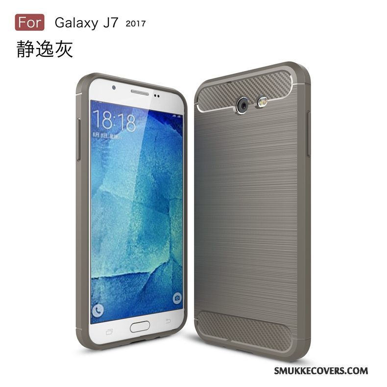 Etui Samsung Galaxy J7 2017 Blød Fiber Silke, Cover Samsung Galaxy J7 2017 Beskyttelse Telefonmønster
