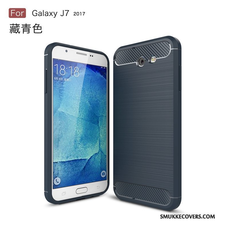 Etui Samsung Galaxy J7 2017 Blød Fiber Silke, Cover Samsung Galaxy J7 2017 Beskyttelse Telefonmønster