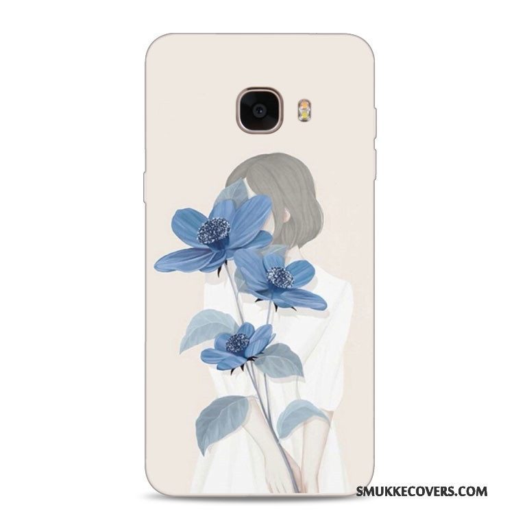 Etui Samsung Galaxy J7 2017 Blød Lyse Grøn, Cover Samsung Galaxy J7 2017 Relief Telefonblomster