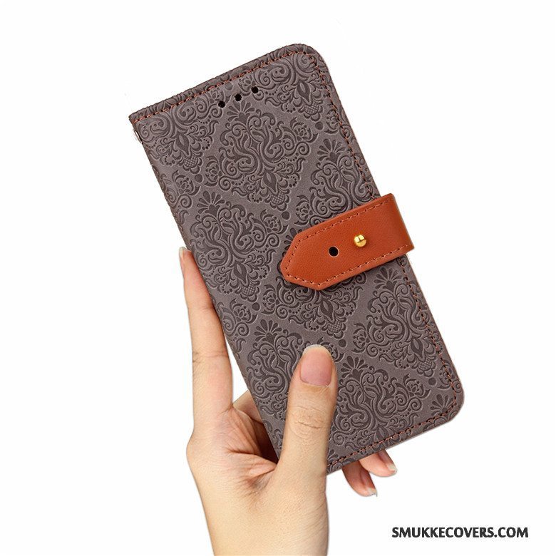 Etui Samsung Galaxy J7 2017 Læder Telefonanti-fald, Cover Samsung Galaxy J7 2017 Silikone Europa Rød