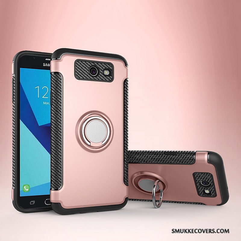 Etui Samsung Galaxy J7 2017 Support Bil Telefon, Cover Samsung Galaxy J7 2017 Læder Ring Magnetisk