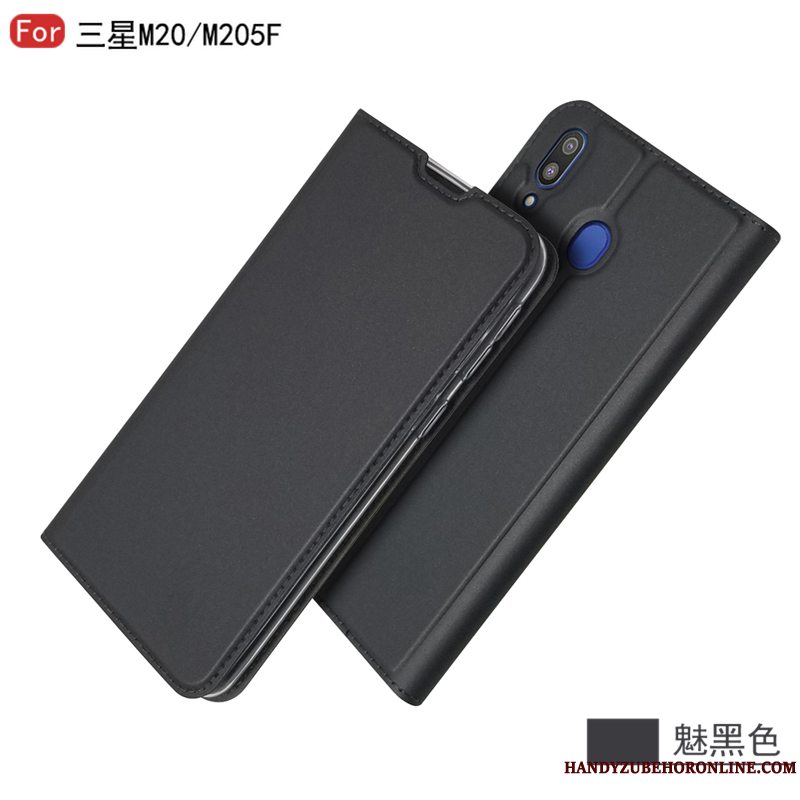 Etui Samsung Galaxy M20 Beskyttelse Kort Business, Cover Samsung Galaxy M20 Tasker Skærmbeskyttelse Magnetisk