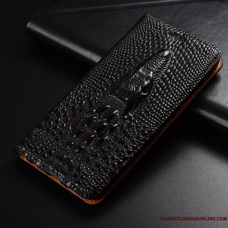 Etui Samsung Galaxy M20 Beskyttelse Telefonanti-fald, Cover Samsung Galaxy M20 Læder Blå Krokodille