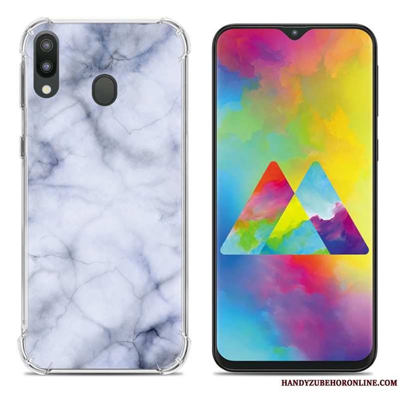 Etui Samsung Galaxy M20 Blød Lyserød Gasbag, Cover Samsung Galaxy M20 Kreativ Telefonanti-fald