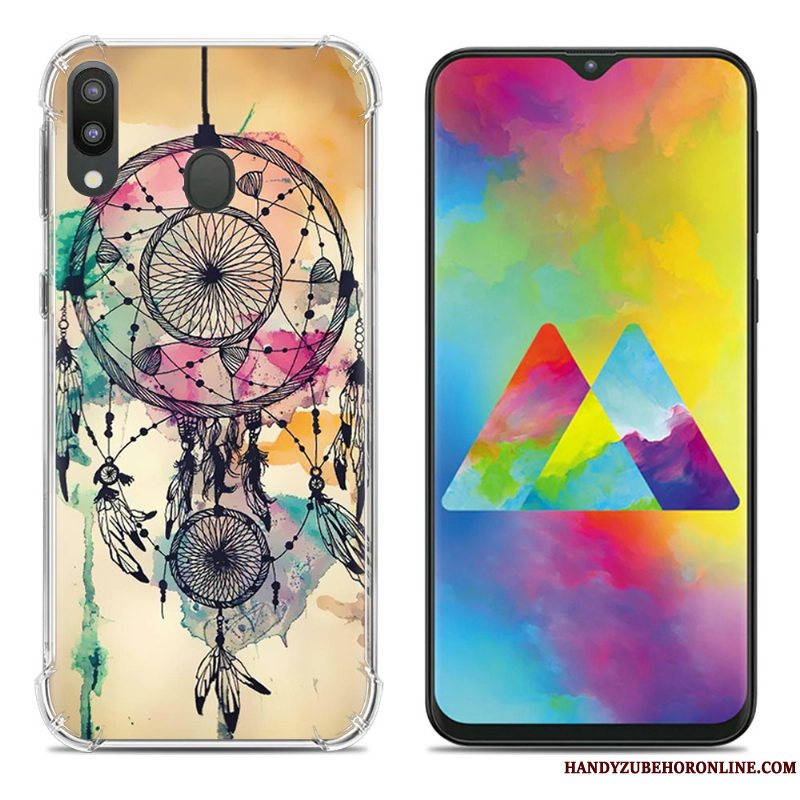 Etui Samsung Galaxy M20 Blød Lyserød Gasbag, Cover Samsung Galaxy M20 Kreativ Telefonanti-fald