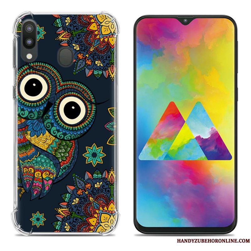 Etui Samsung Galaxy M20 Blød Lyserød Gasbag, Cover Samsung Galaxy M20 Kreativ Telefonanti-fald