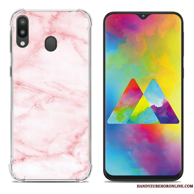 Etui Samsung Galaxy M20 Blød Lyserød Gasbag, Cover Samsung Galaxy M20 Kreativ Telefonanti-fald