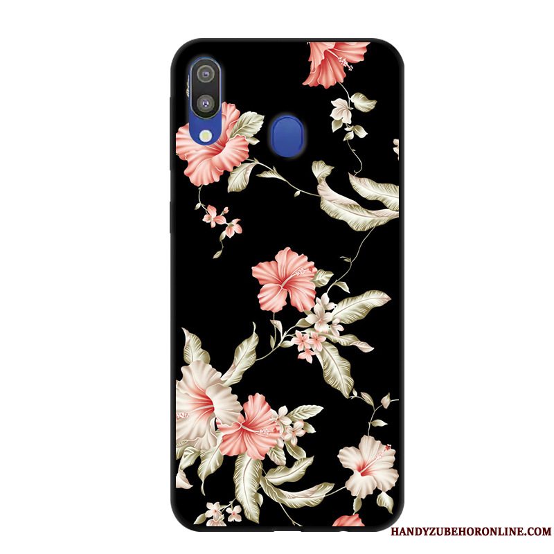 Etui Samsung Galaxy M20 Cartoon Telefonnubuck, Cover Samsung Galaxy M20 Beskyttelse Anti-fald Lyserød